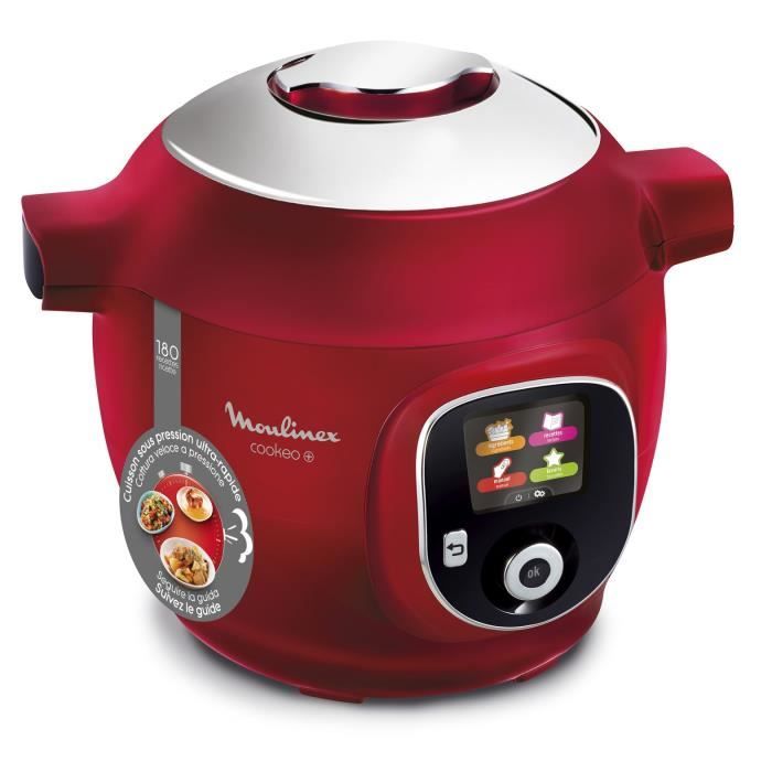 MOULINEX CE85A510 Multicuiseur intelligent Cookeo 180 recettes incluses -  Rouge - eMALLYSTORE