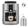 KRUPS YY3069FD Machine à café automatique avec broyeur à grains Espresseria avec pot à lait - Ecran LCD - Pression 15 bars - Grise